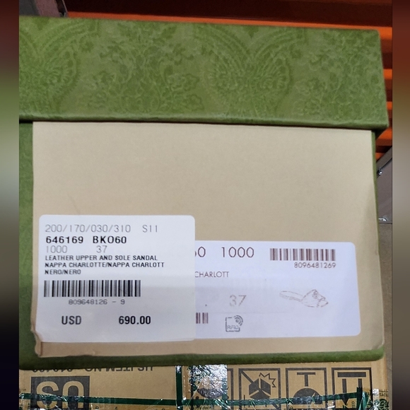 Gucci Black Leather Slide Sandals - Picture 10 of 10